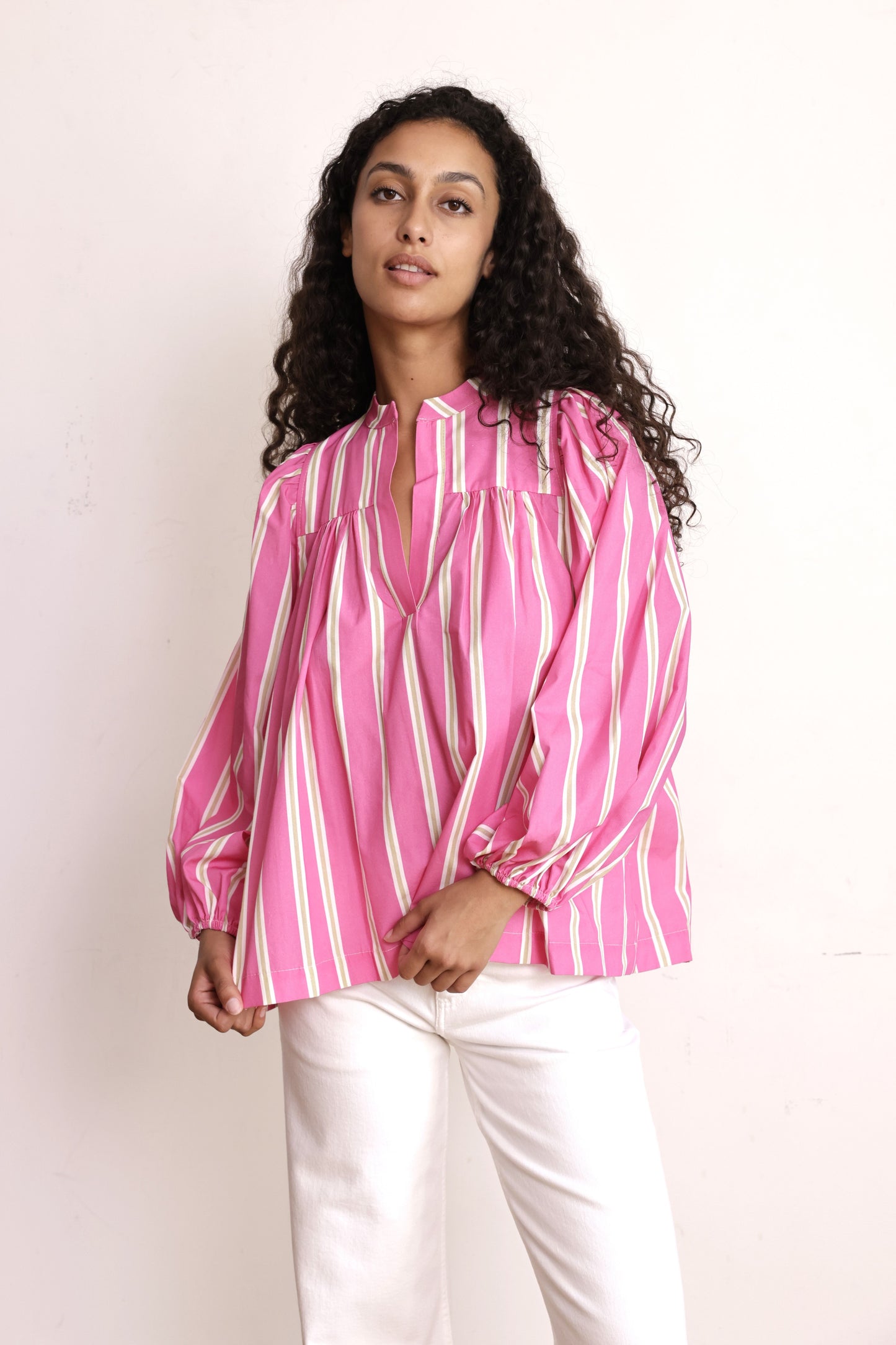 Blouse MARCY rayures roses
