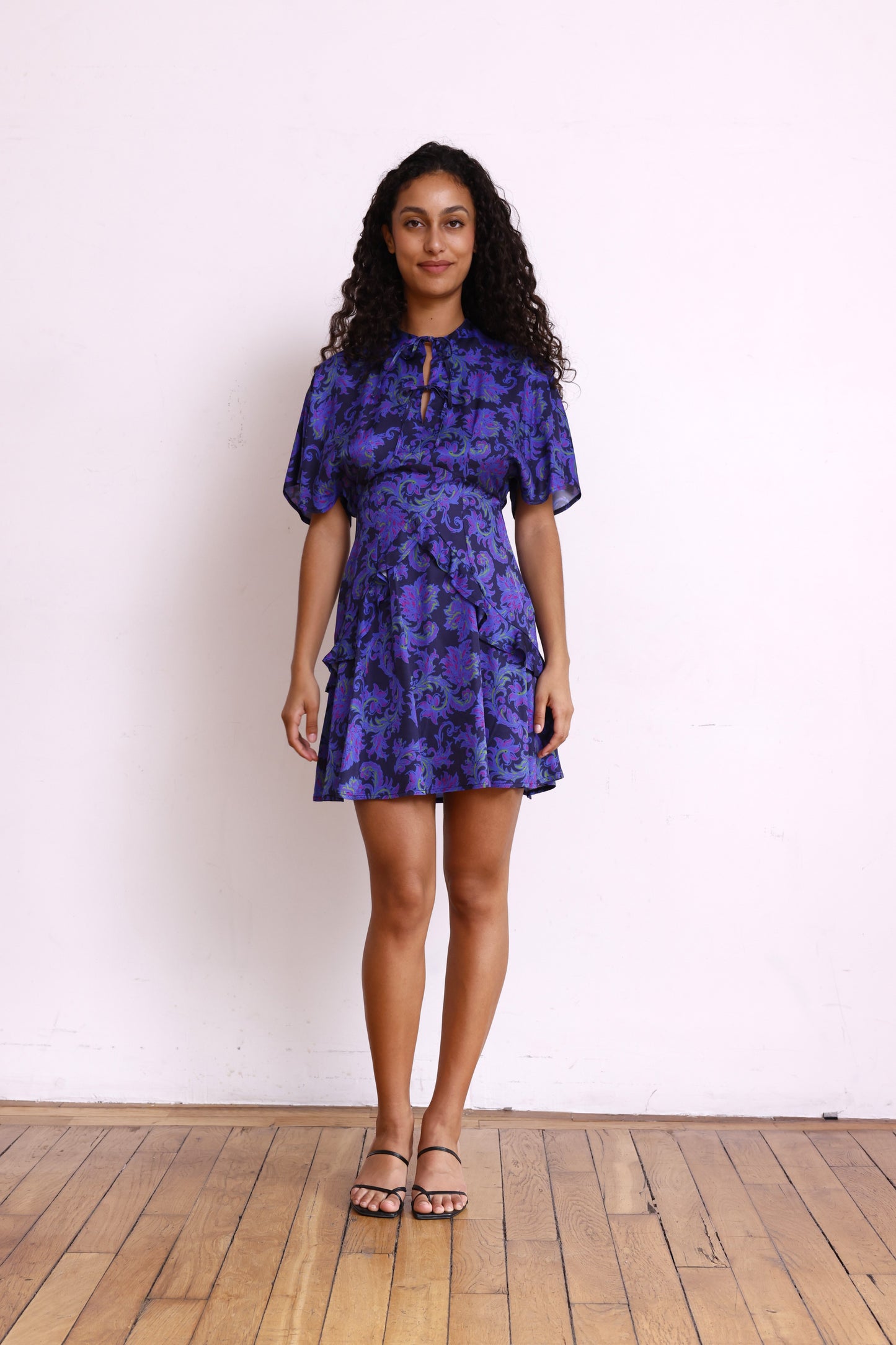 Robe ALIZA print bleu