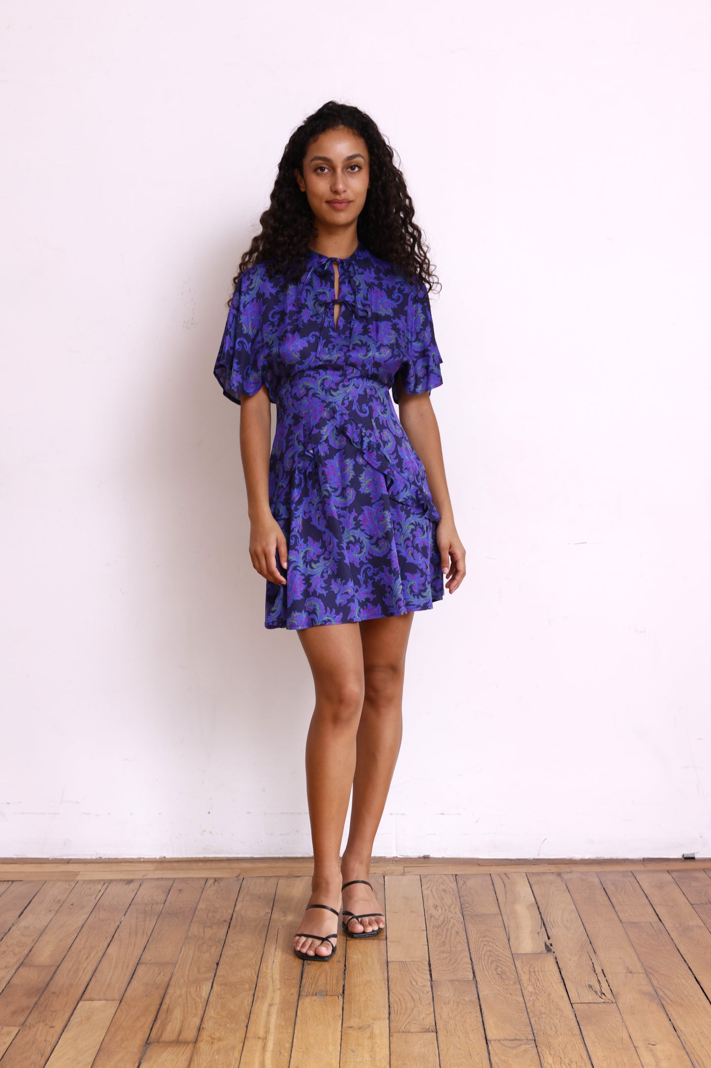 Robe ALIZA print bleu