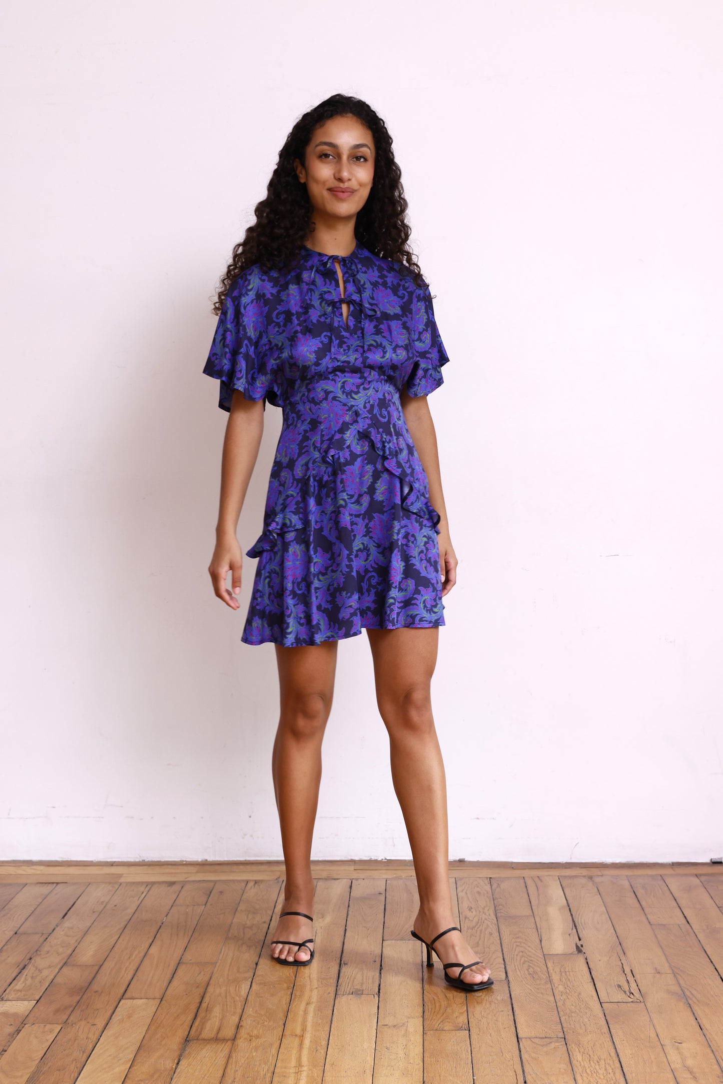 Robe ALIZA print bleu