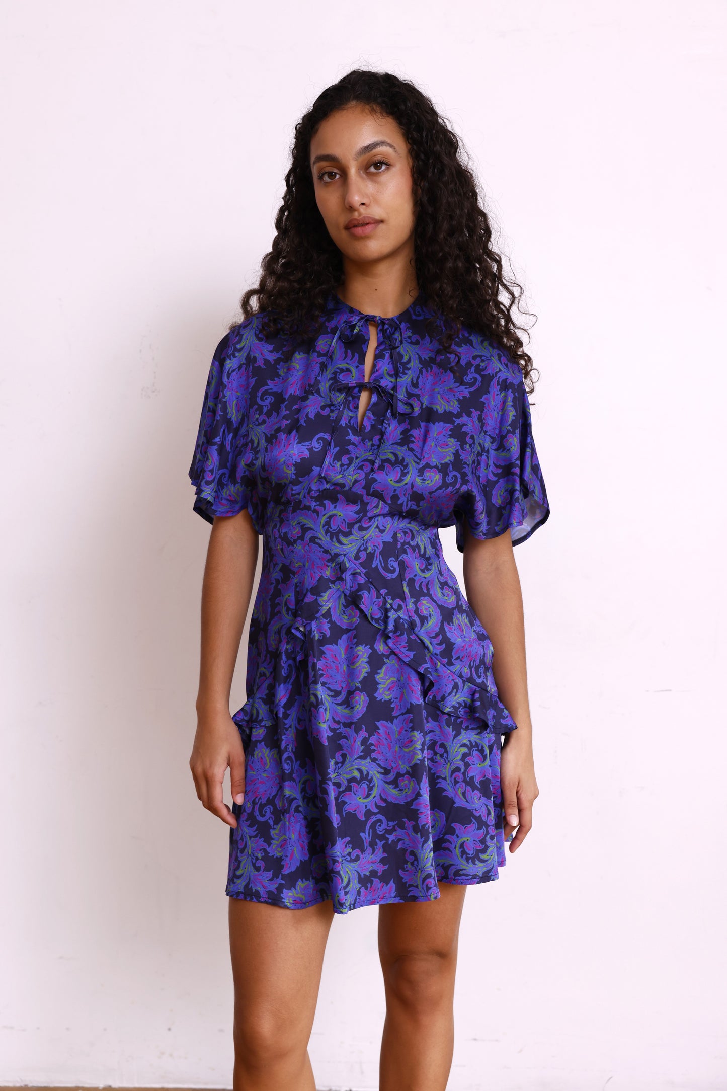 Robe ALIZA print bleu