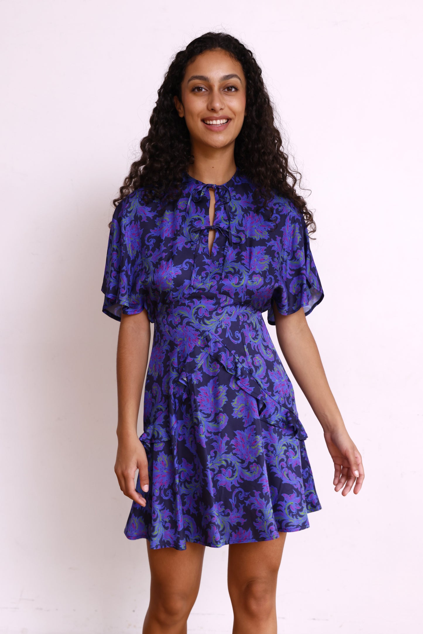 Robe ALIZA print bleu