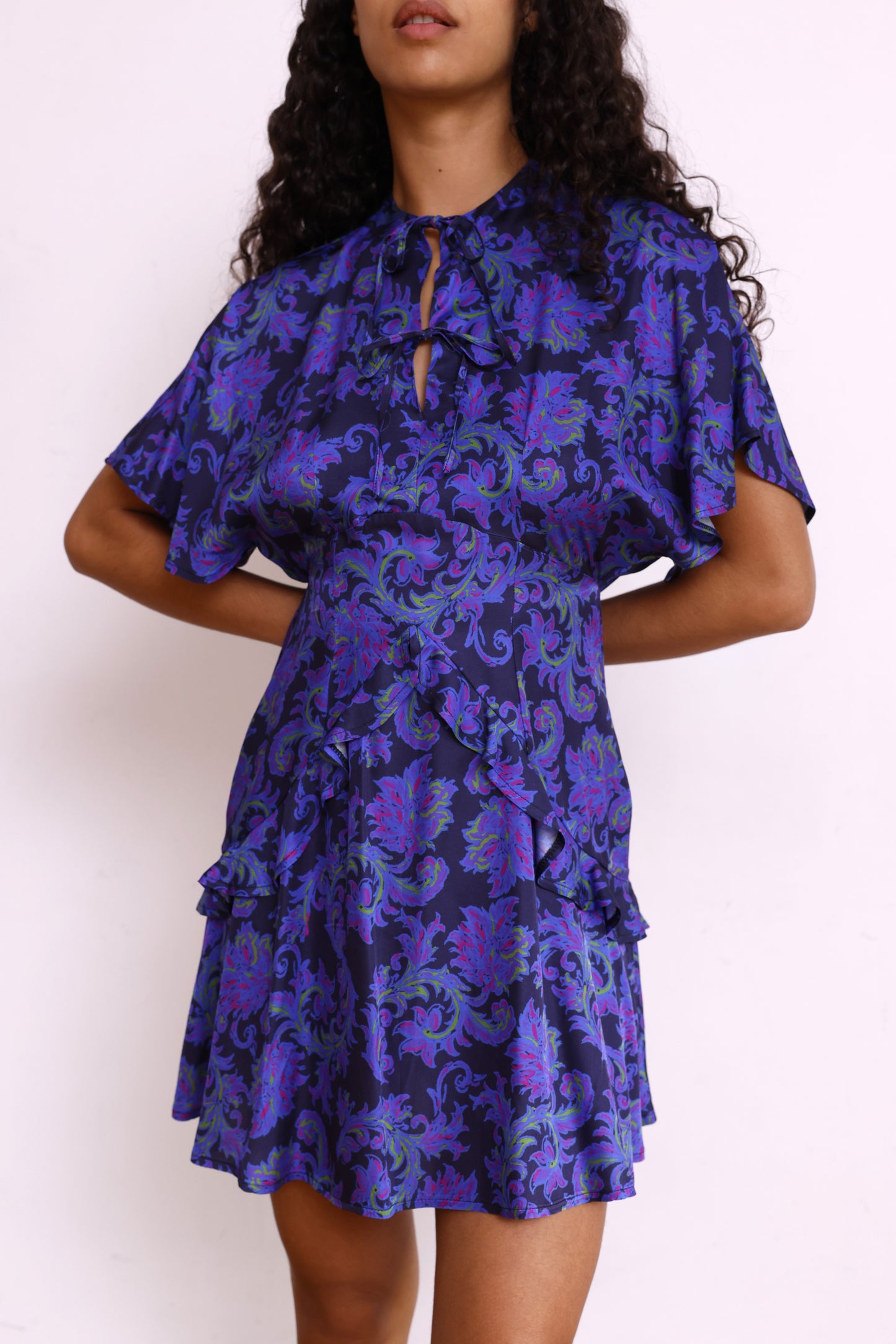 Robe ALIZA print bleu