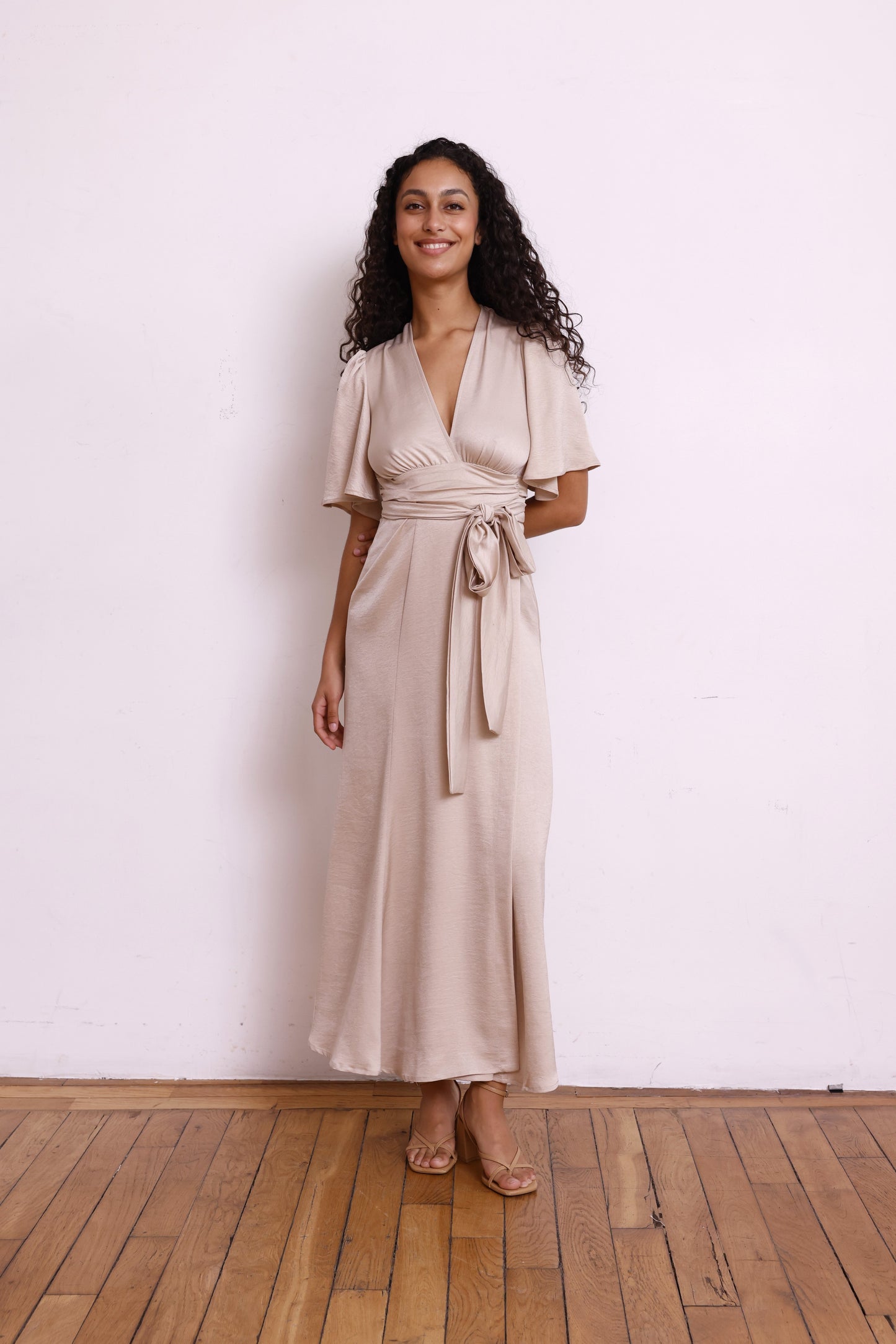 Robe EMMA satin champagne