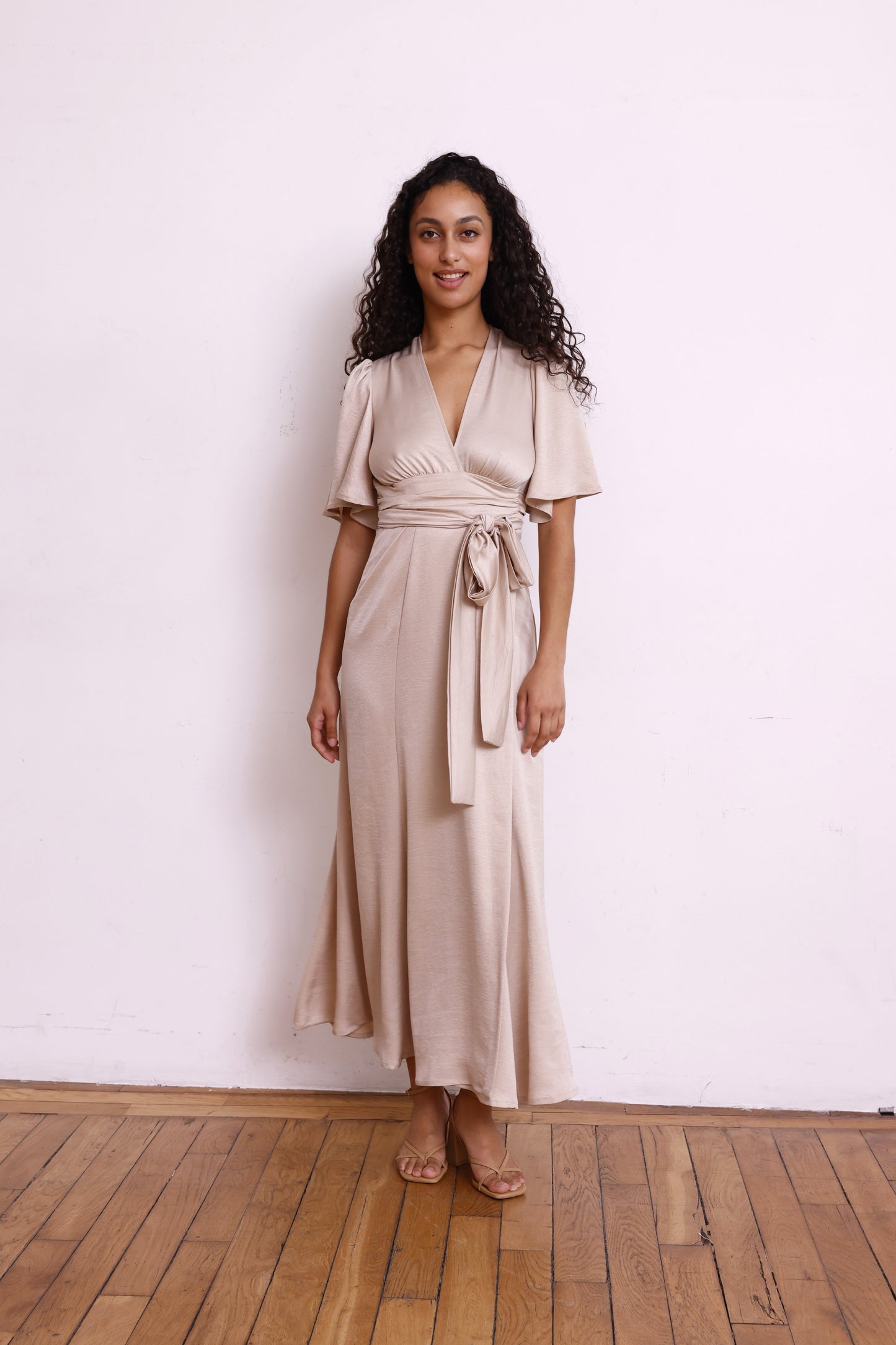 Robe EMMA satin champagne