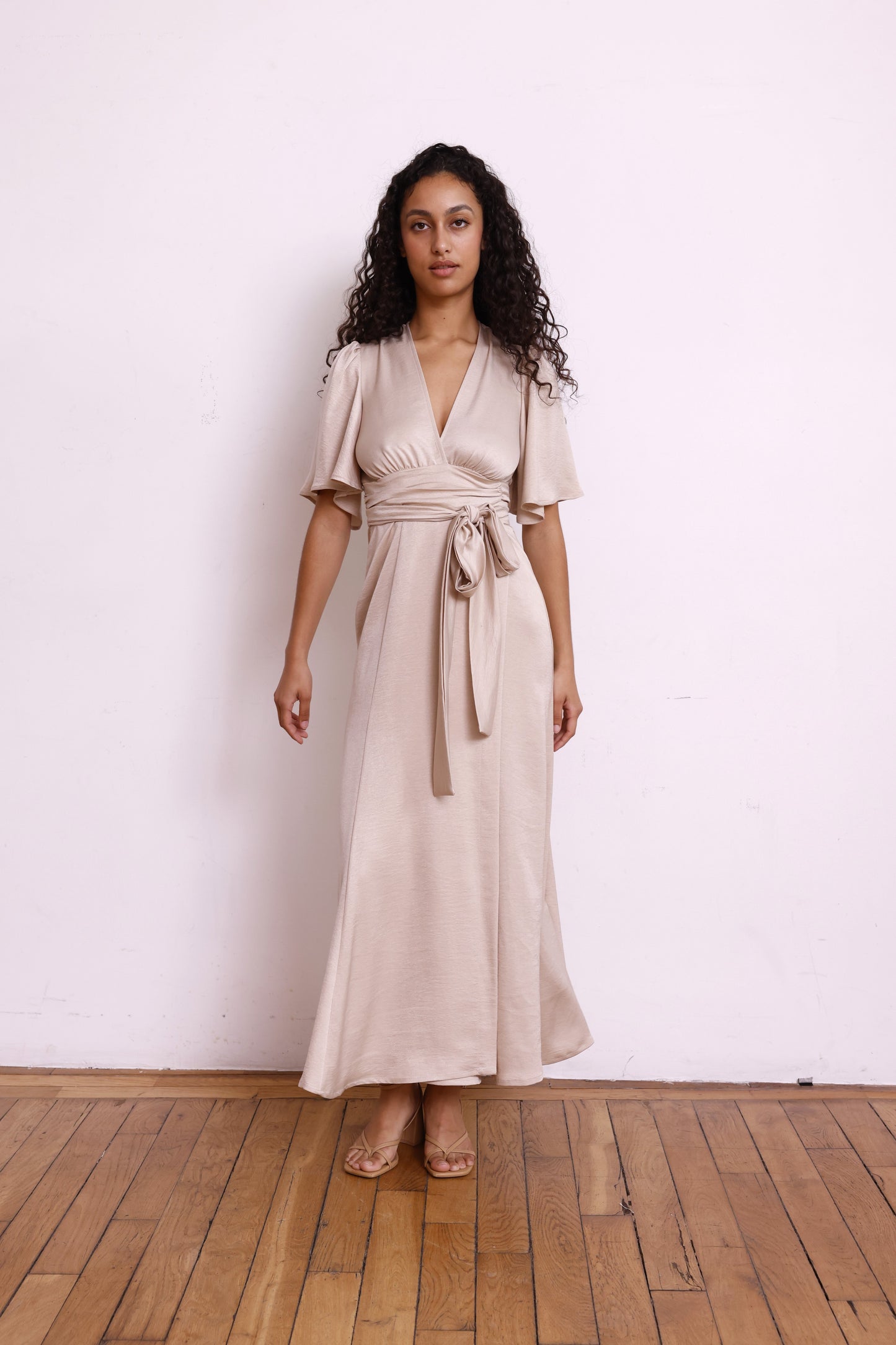 Robe EMMA satin champagne