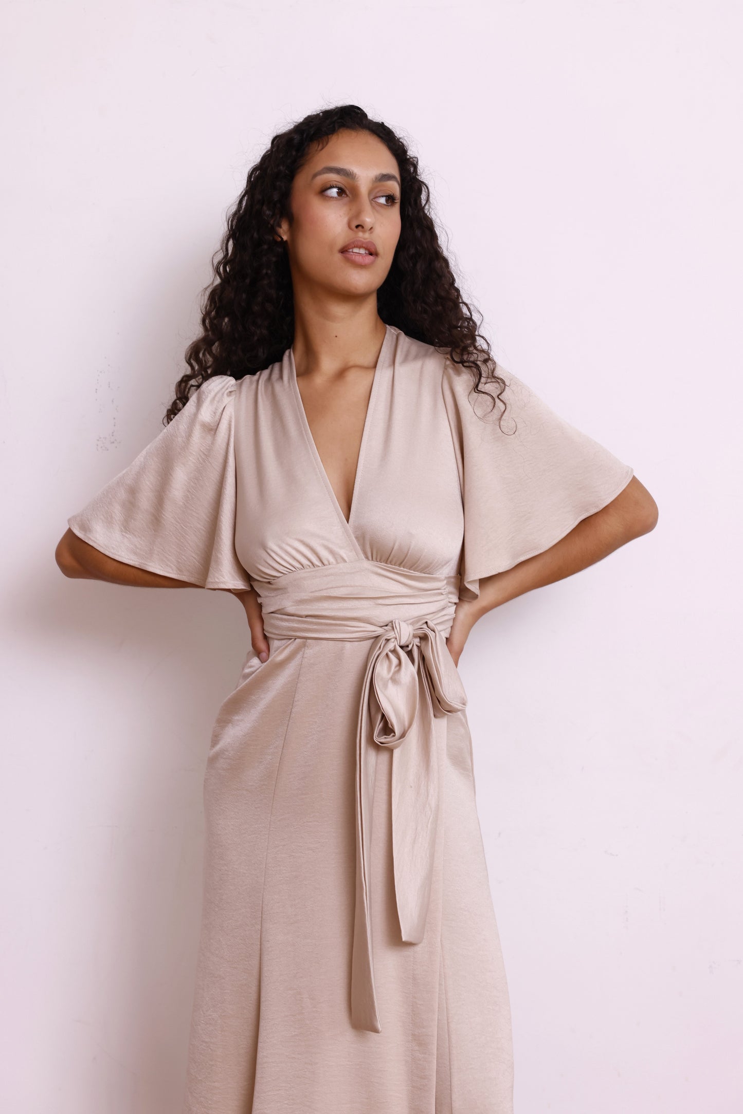 Robe EMMA satin champagne