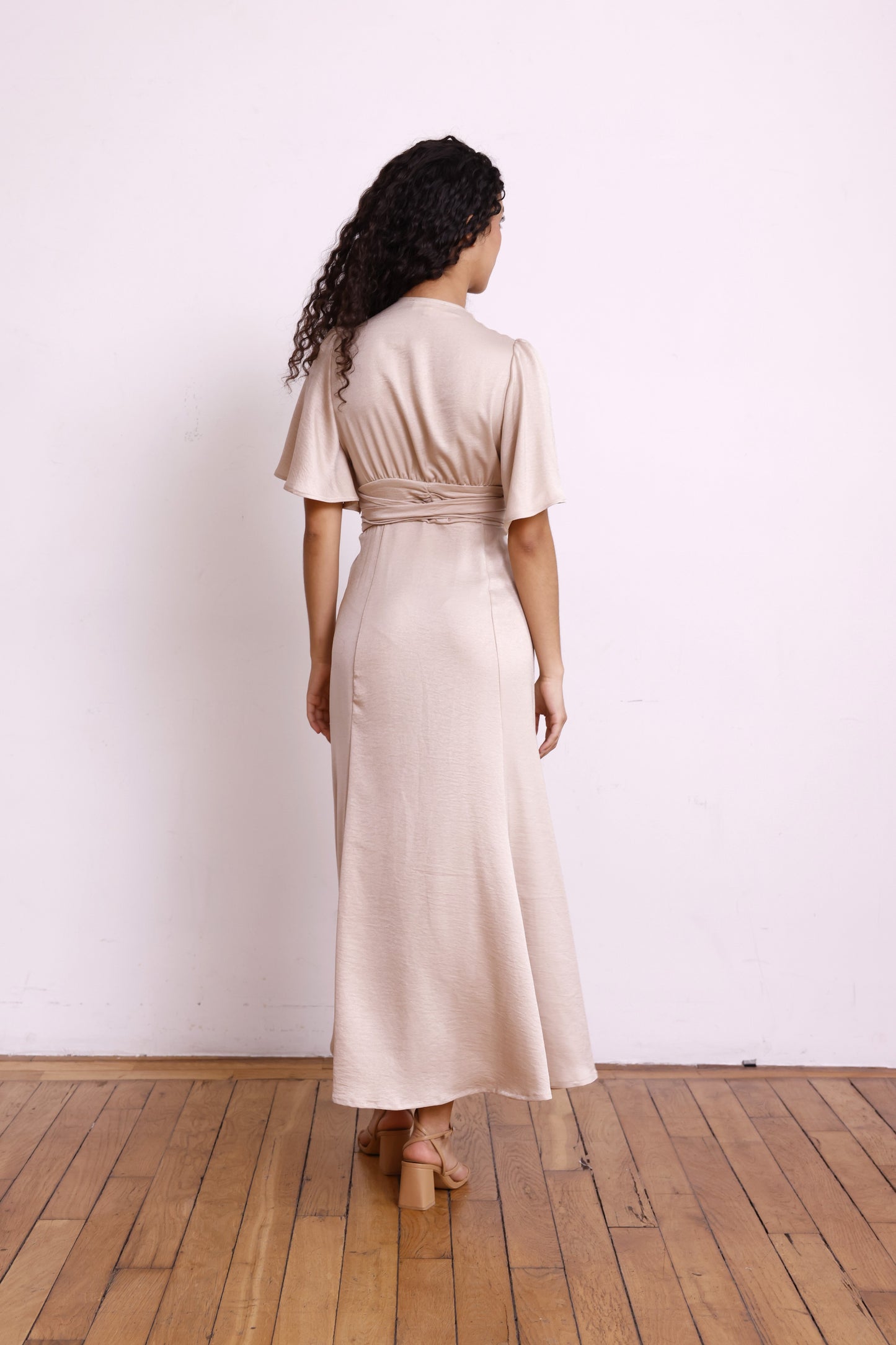 Robe EMMA satin champagne