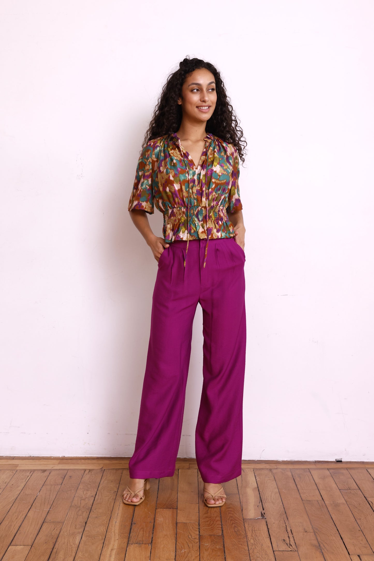 Top LIV print kaki