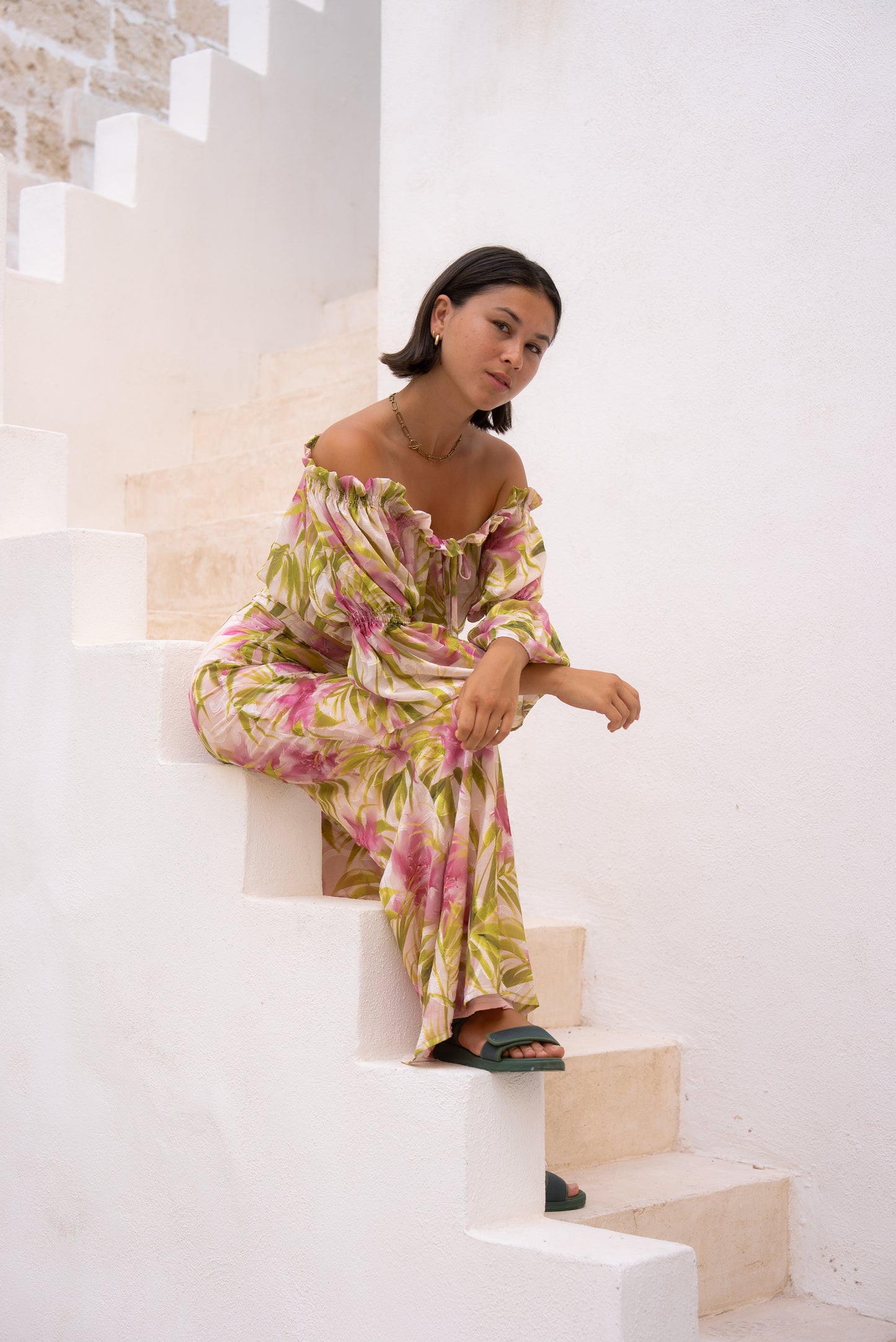 Pantalon ABBA tropique vert