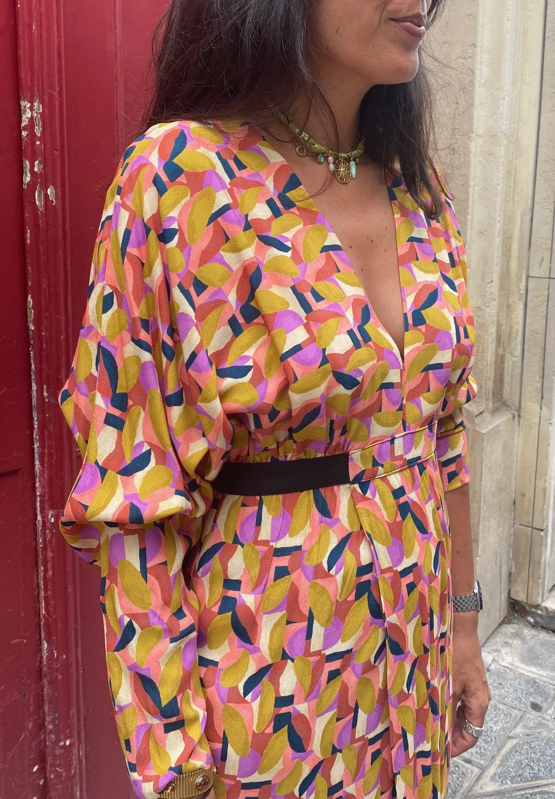 Robe ANTIBES print panama