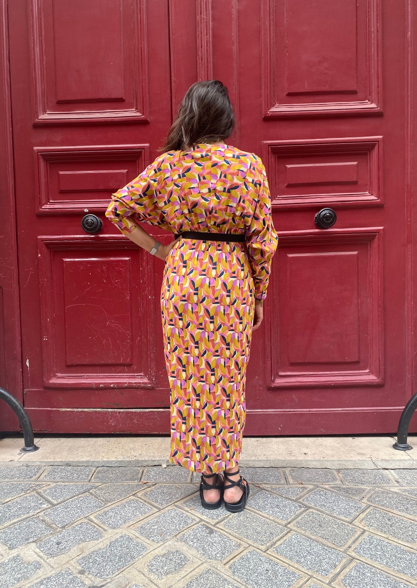 Robe ANTIBES print panama