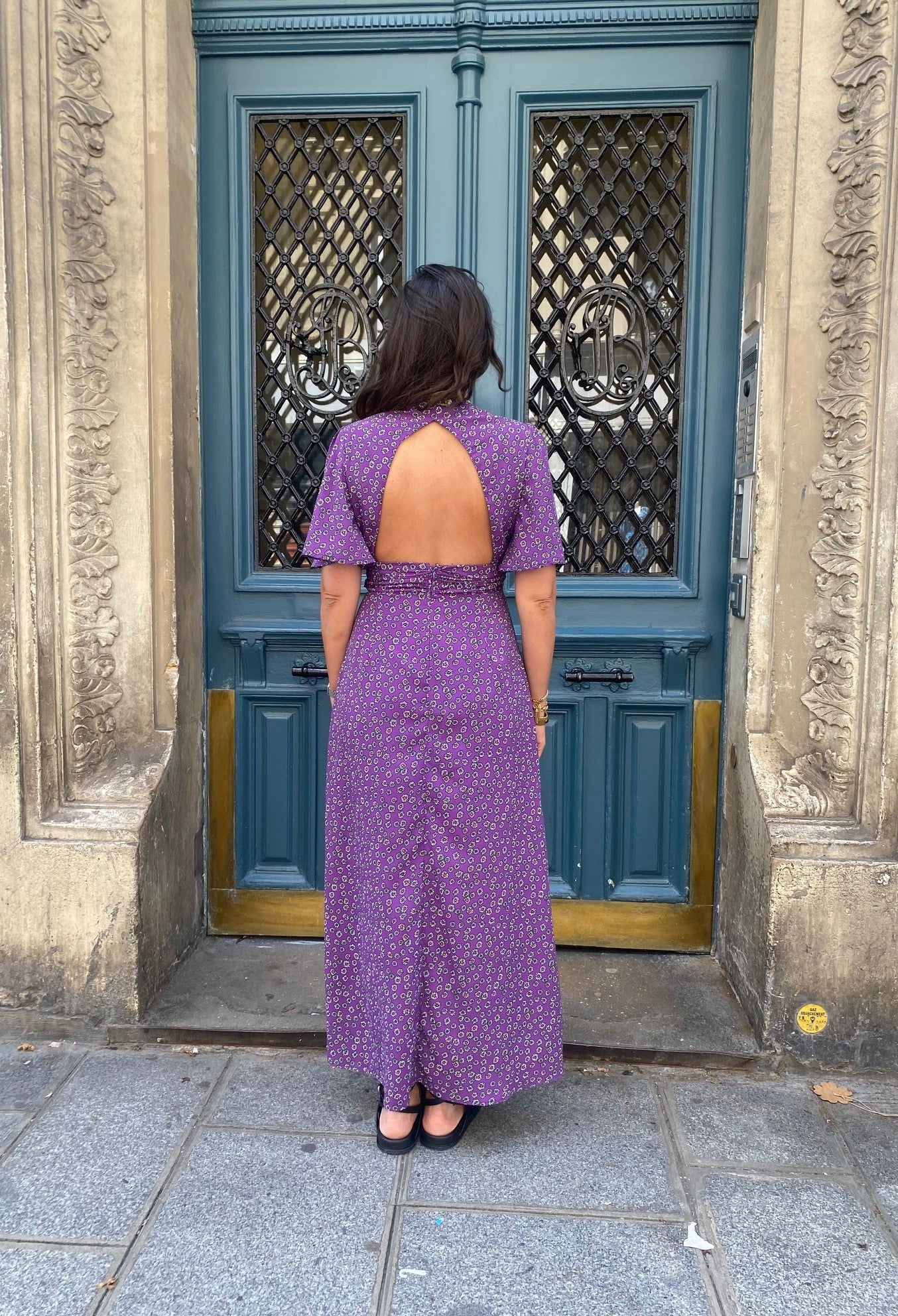 Robe GLORIA violette marguerites