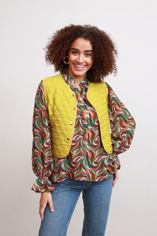 Gilet ROMA matelassé lime