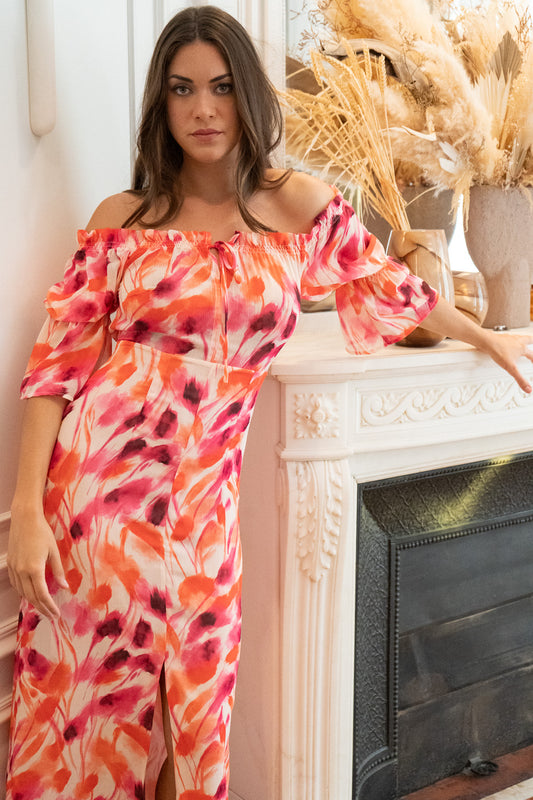 Robe Shakira oranger rose