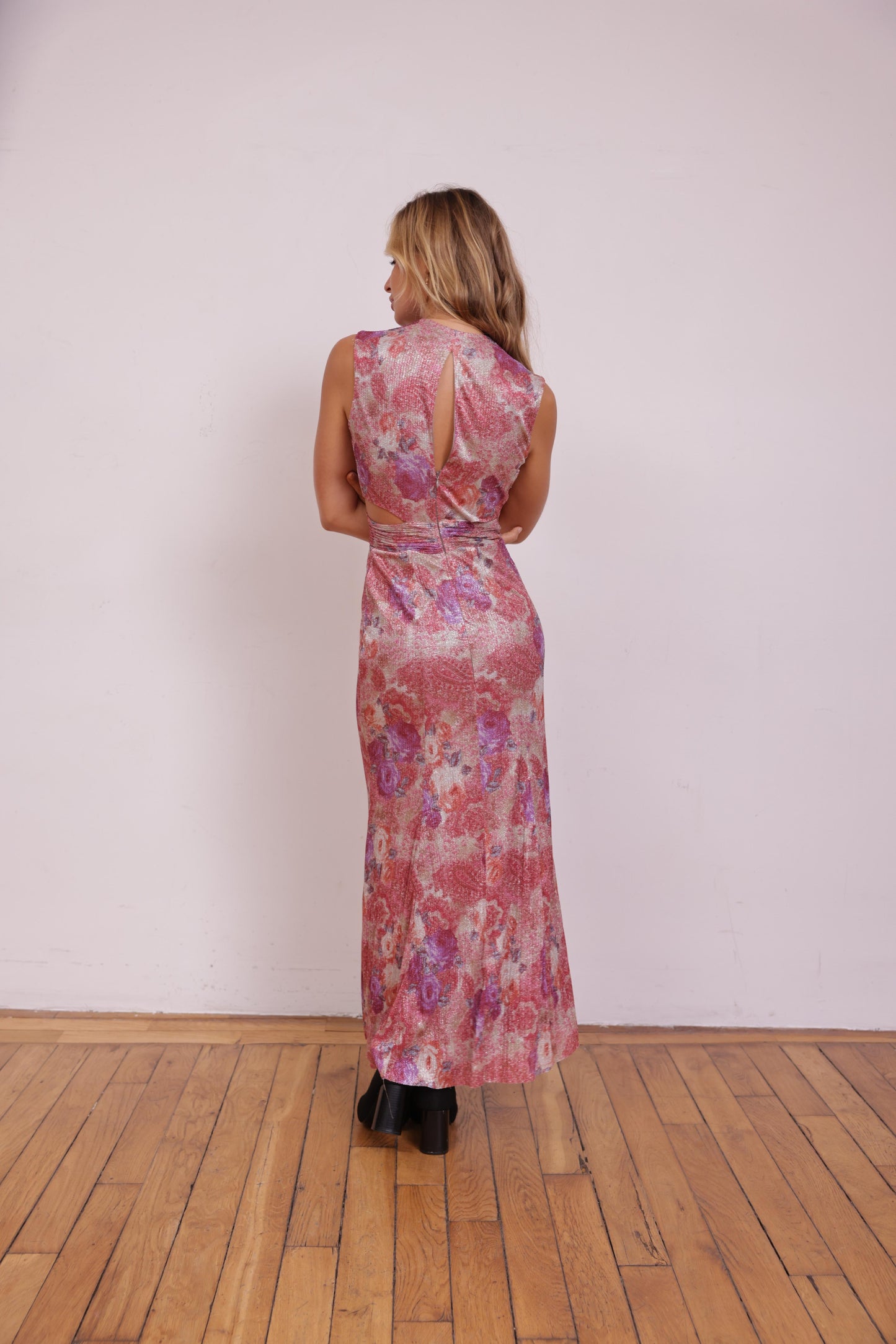 Robe Sally print rose