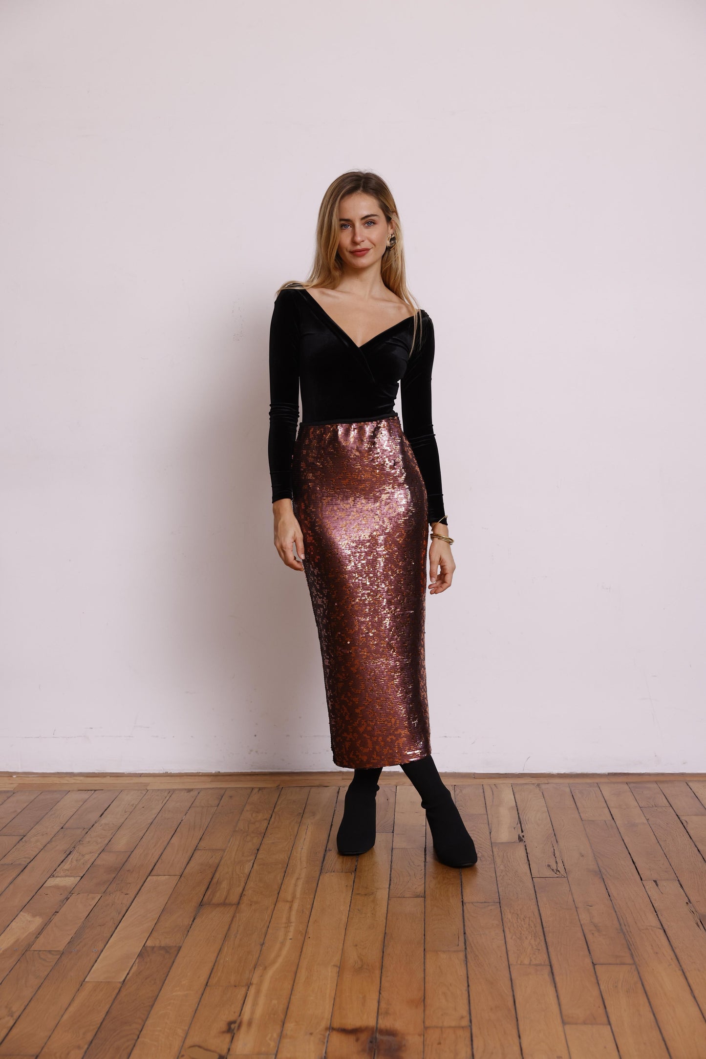 Jupe ALIX sequin leo