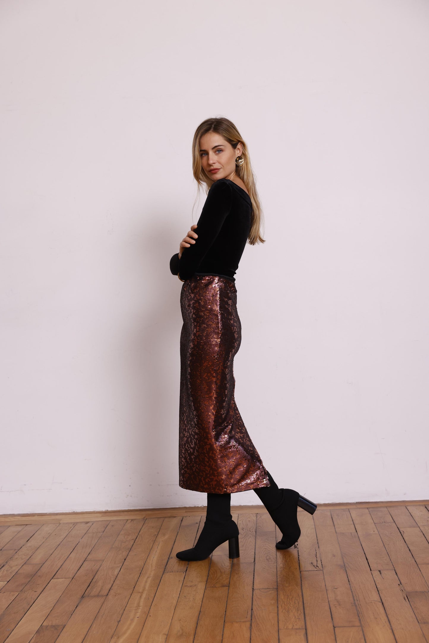 Jupe ALIX sequin leo