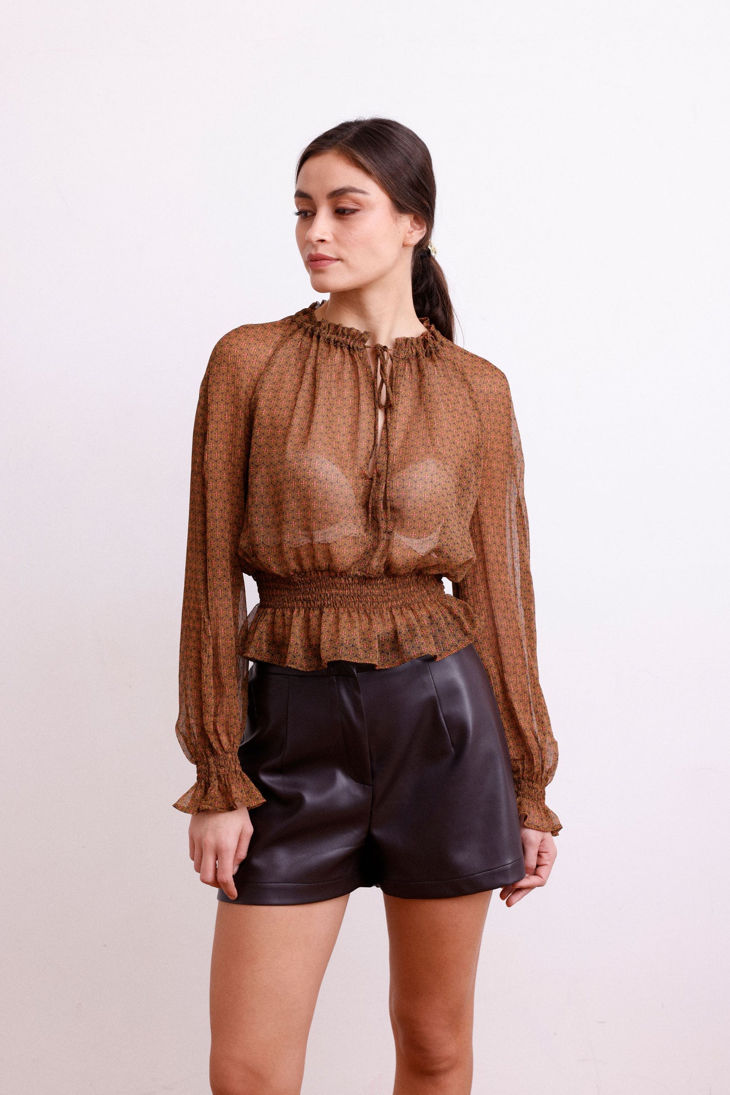 IRIS voile lurex ocre