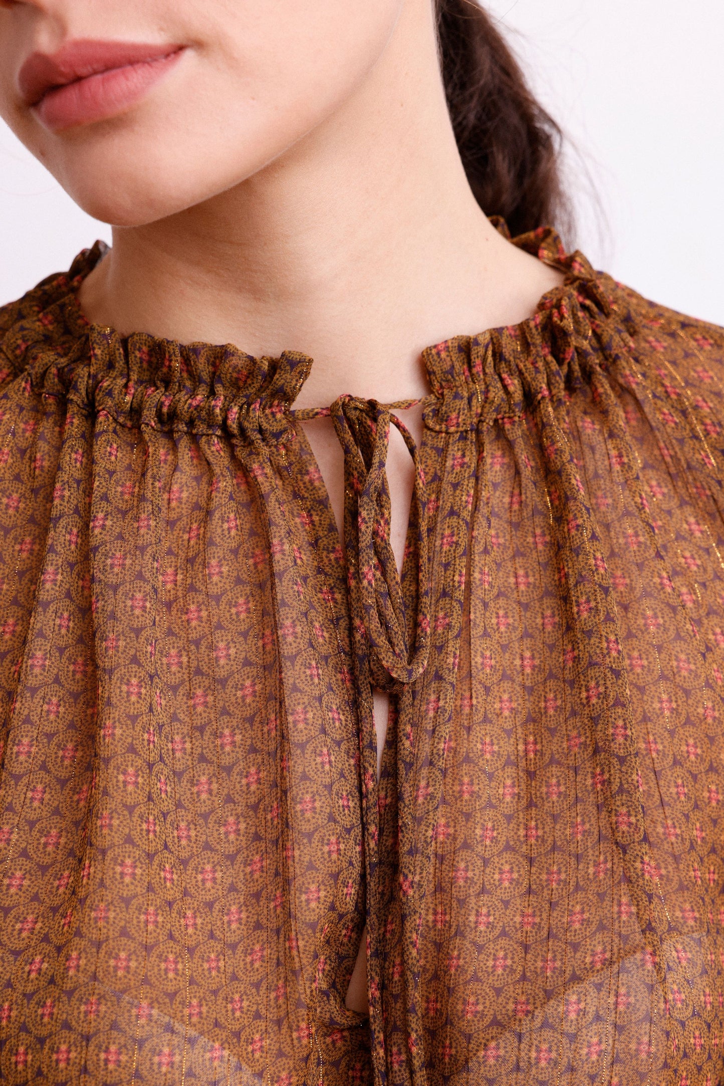 IRIS voile lurex ocre