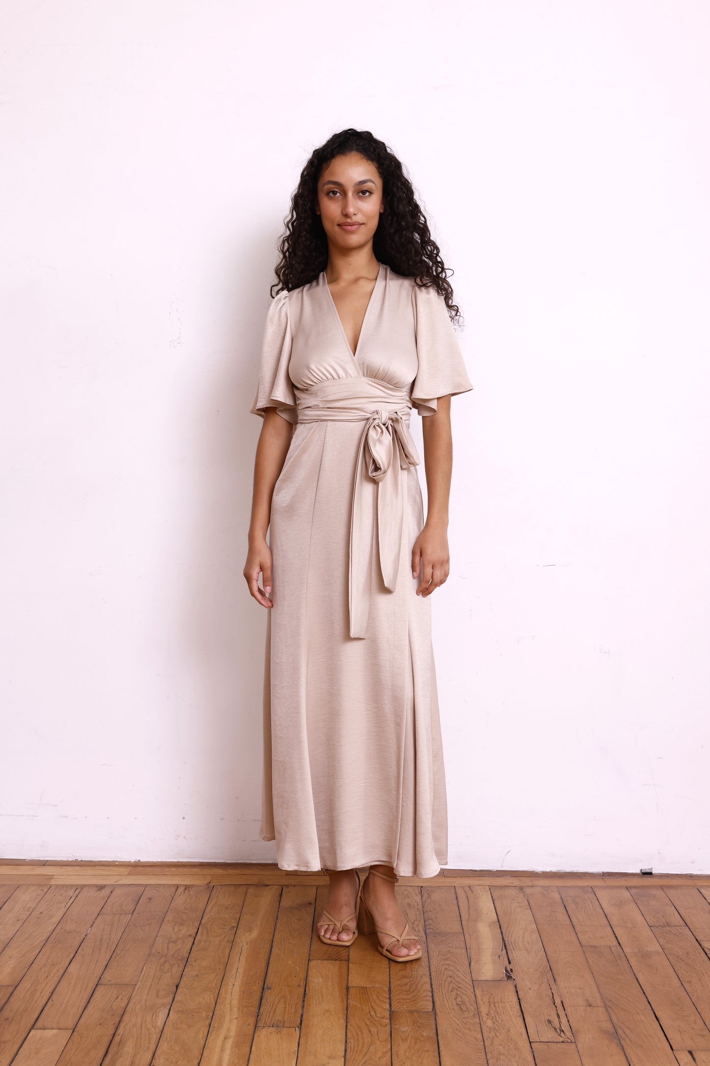 Robe EMMA satin champagne