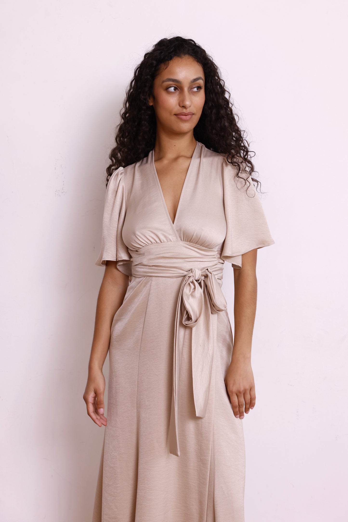 Robe EMMA satin champagne
