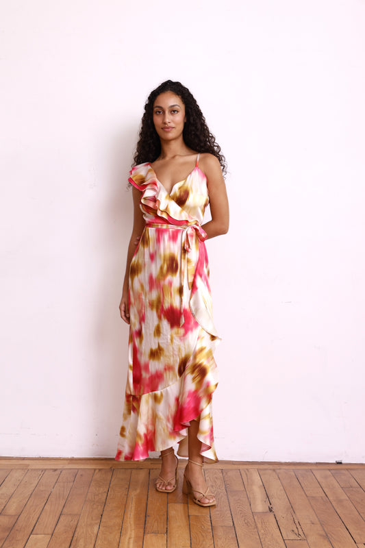 Robe GABRIELLE tie&Dye orange