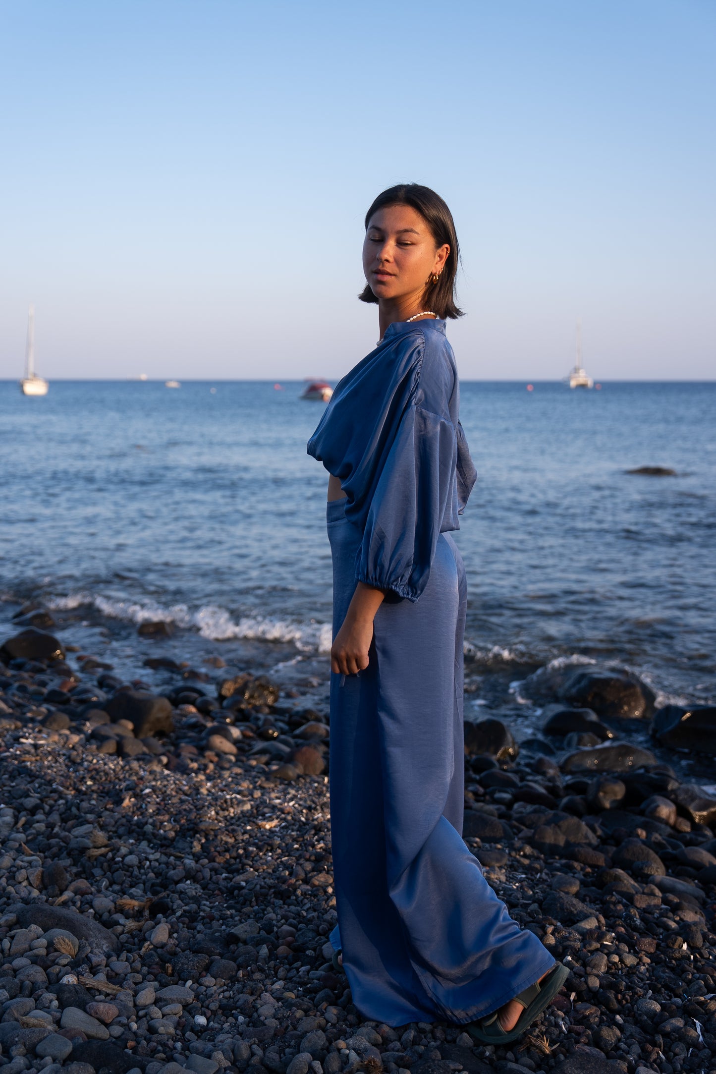 Top Eliott bleu Azur
