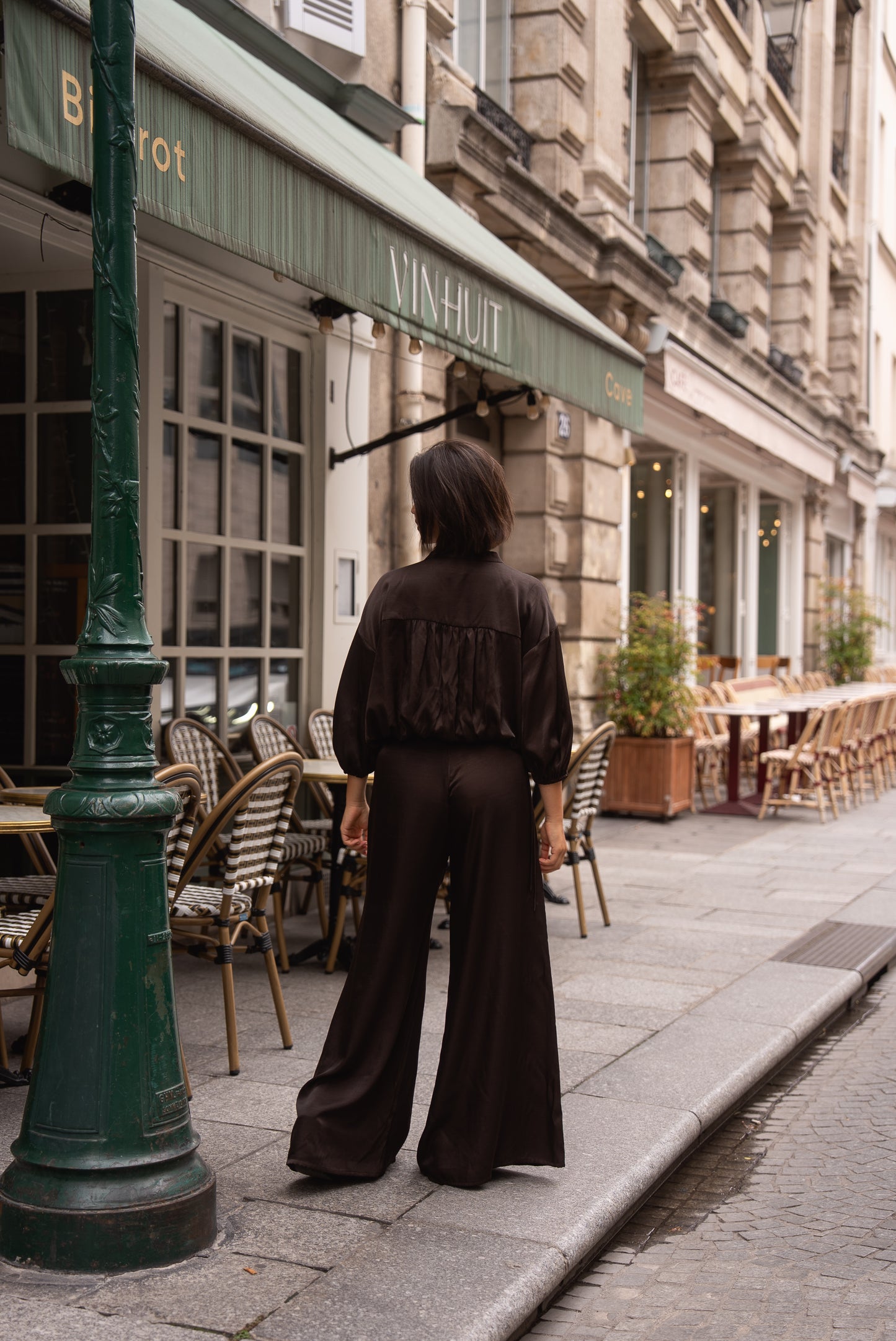 Pantalon ABBA satiné choco