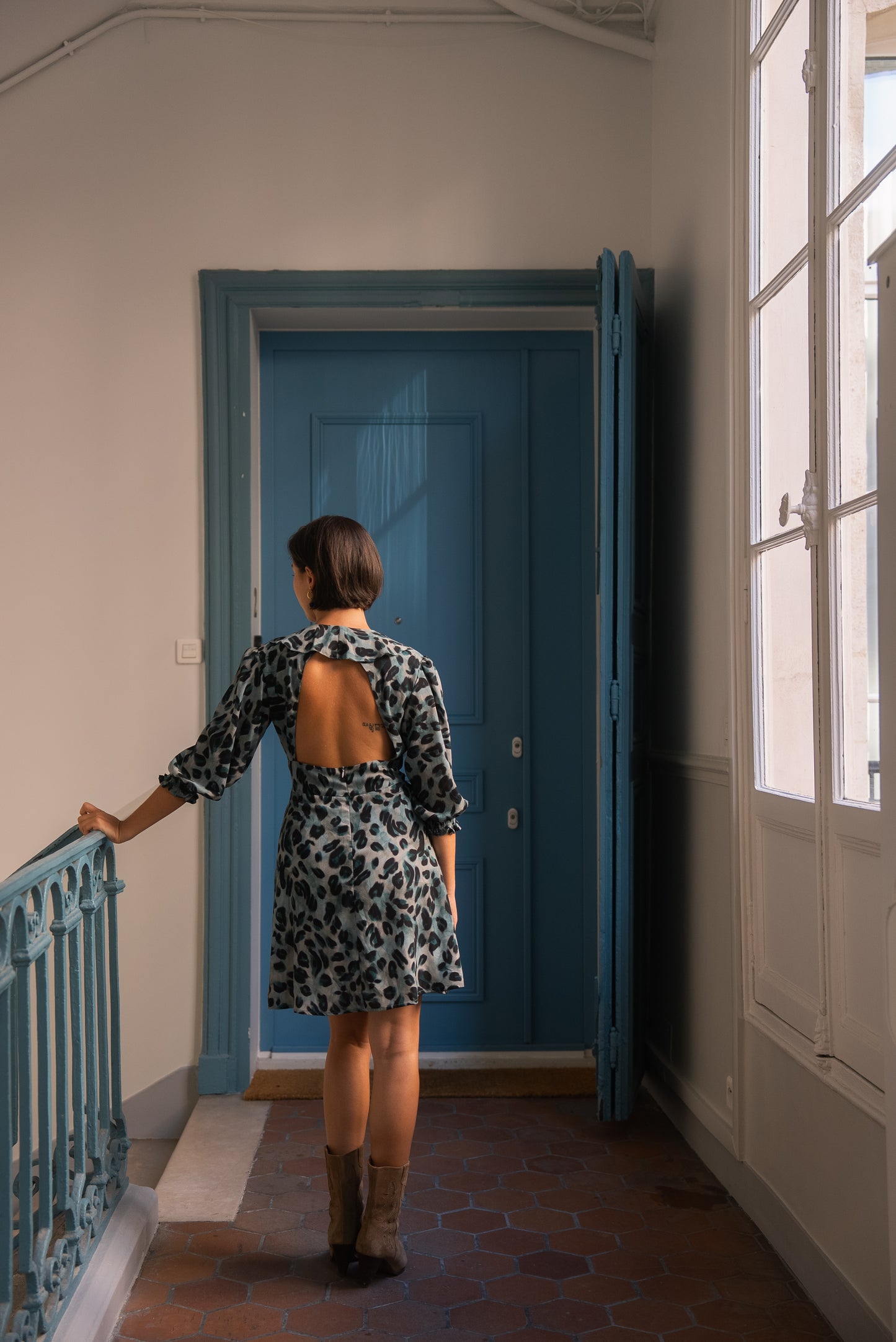 Robe Perla léopard vert