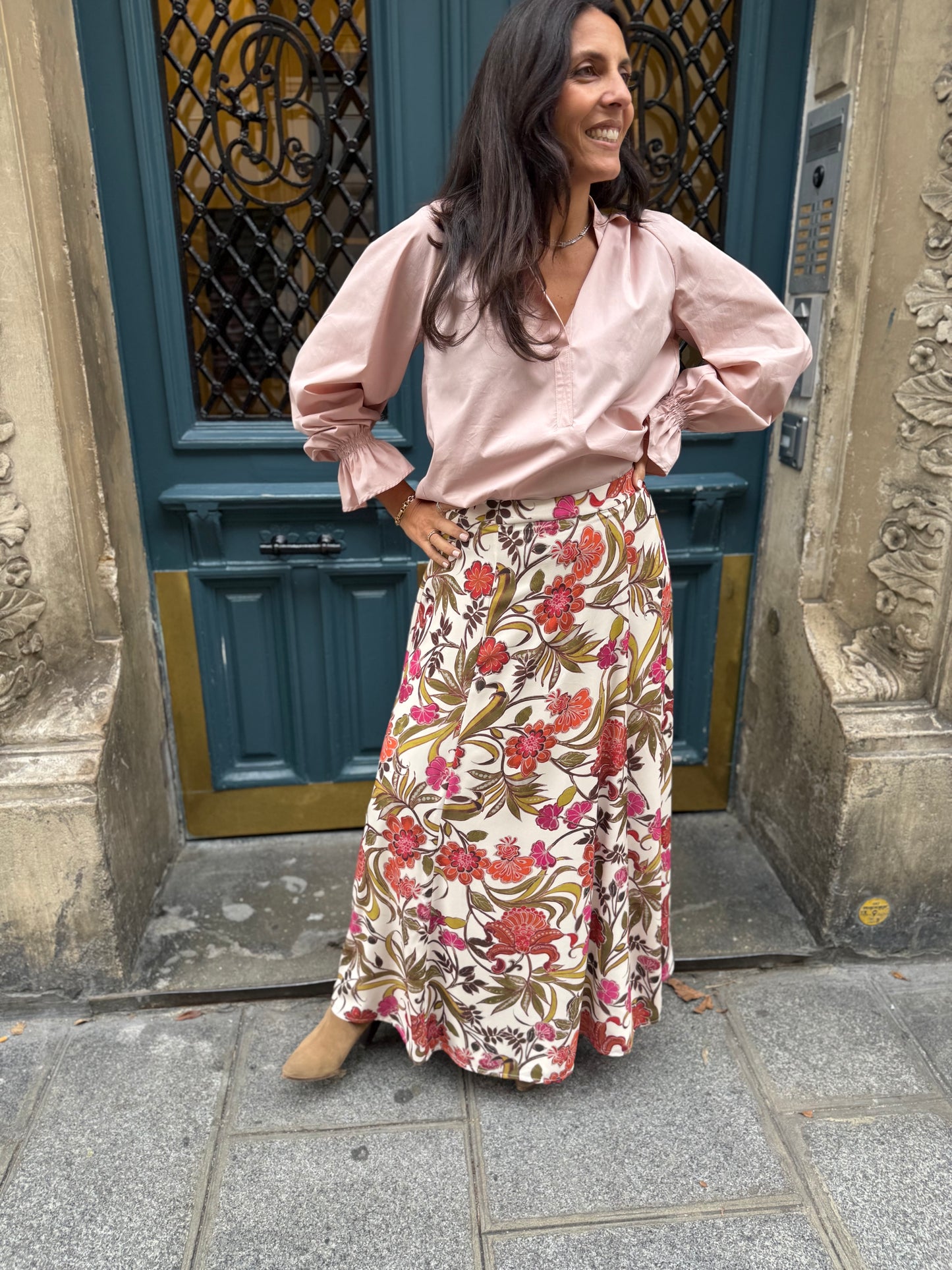 Jupe CAPUCINE fleurs vintage