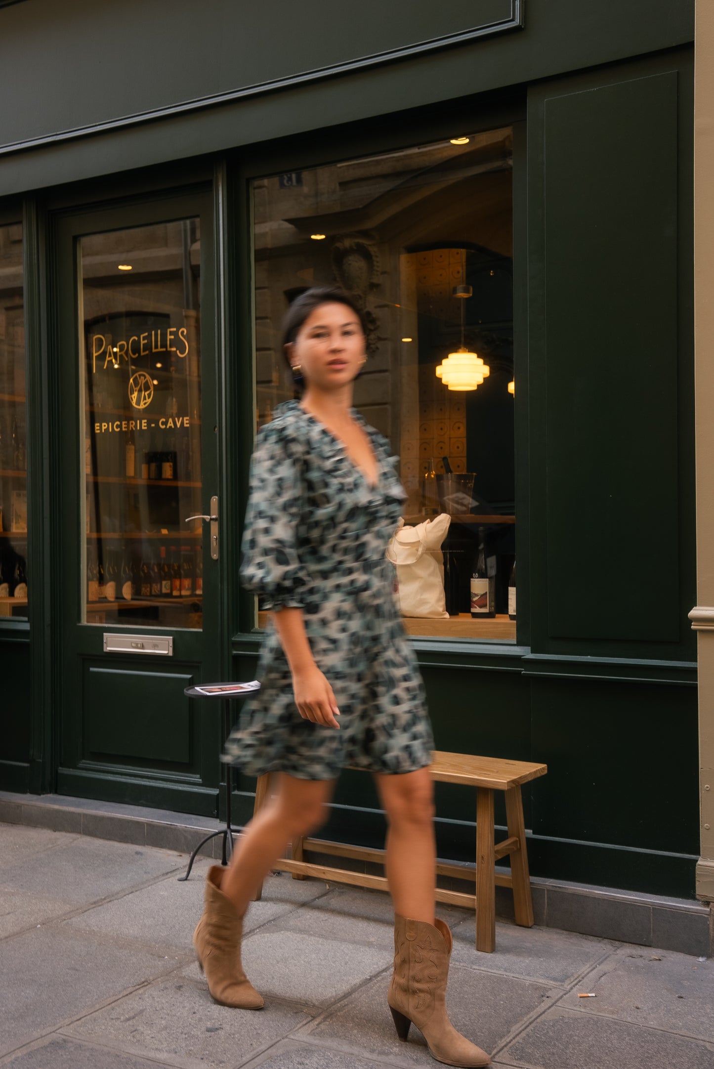 Robe Perla léopard vert