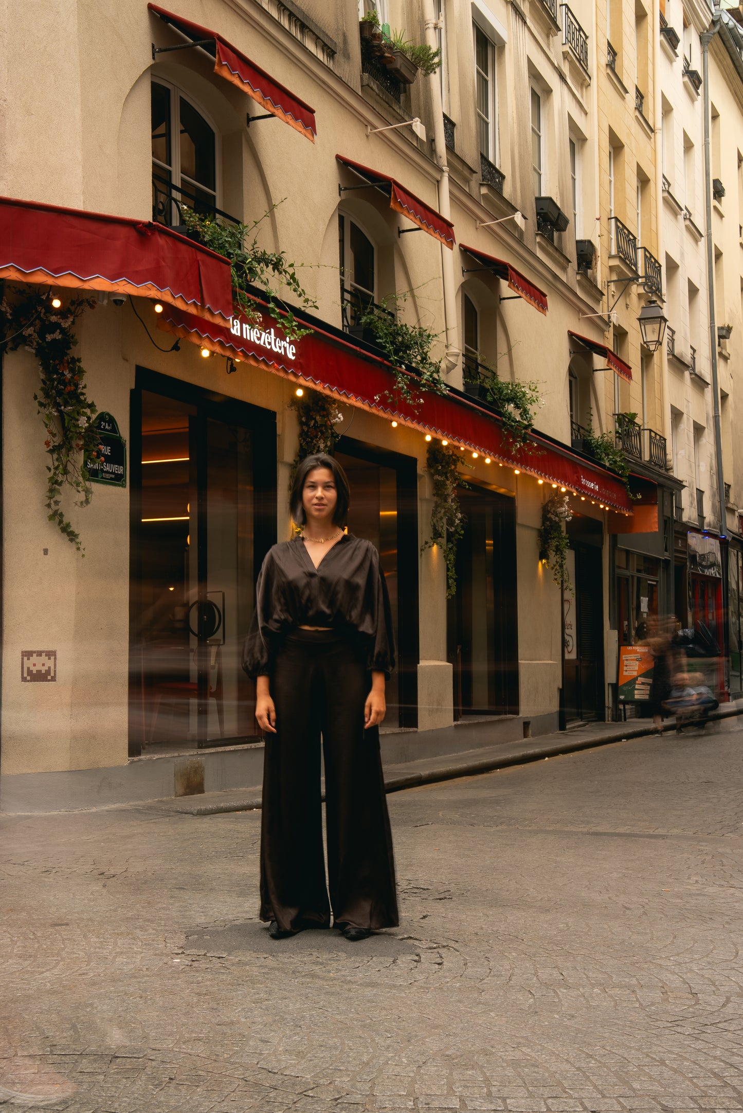 Pantalon ABBA satiné choco
