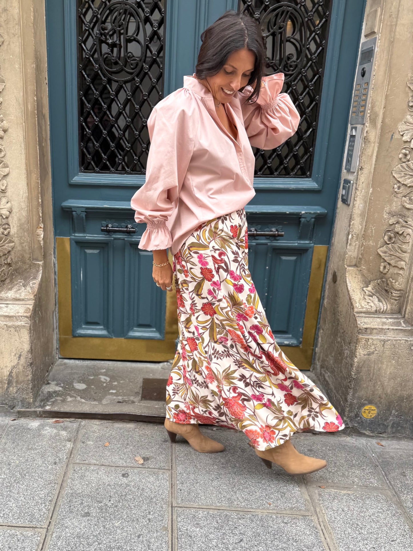 Jupe CAPUCINE fleurs vintage