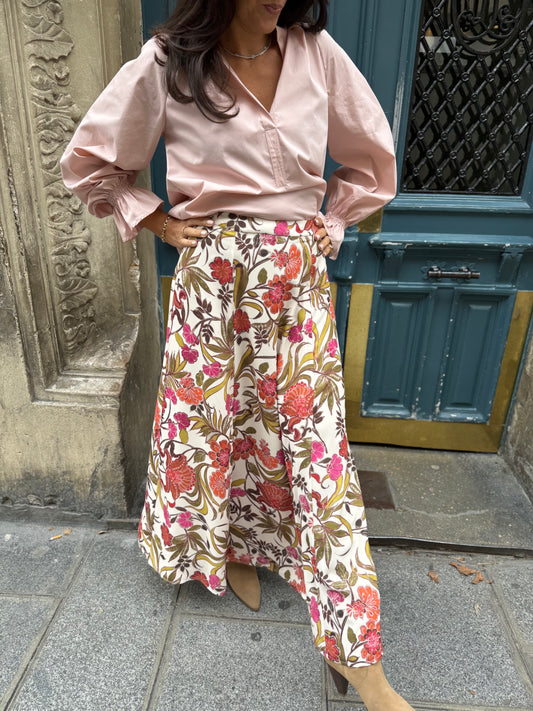 Jupe CAPUCINE fleurs vintage