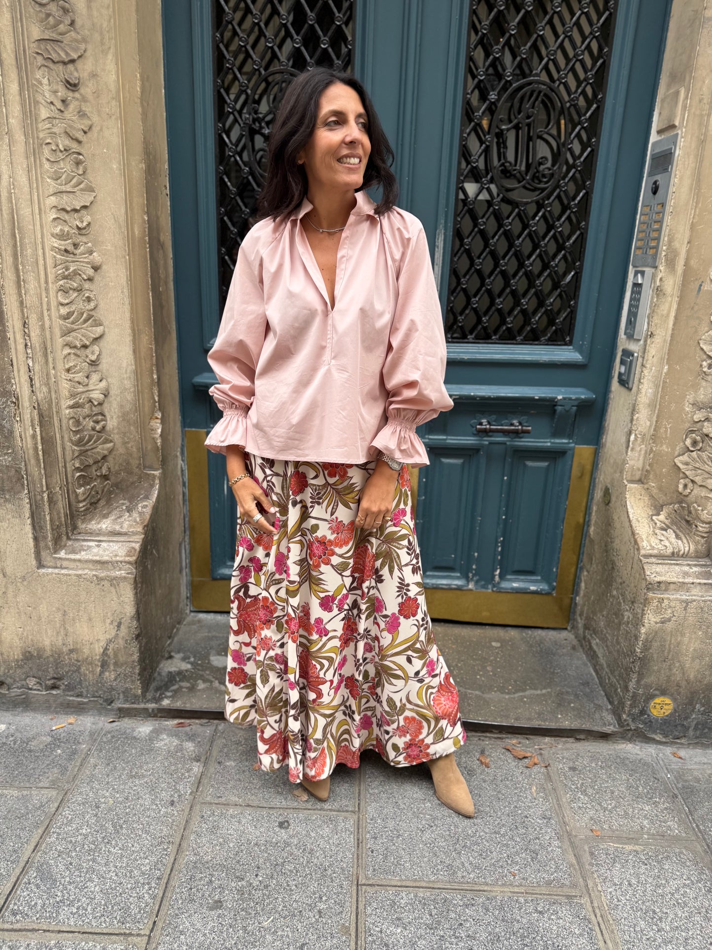 Blouse LÉA rose poudré