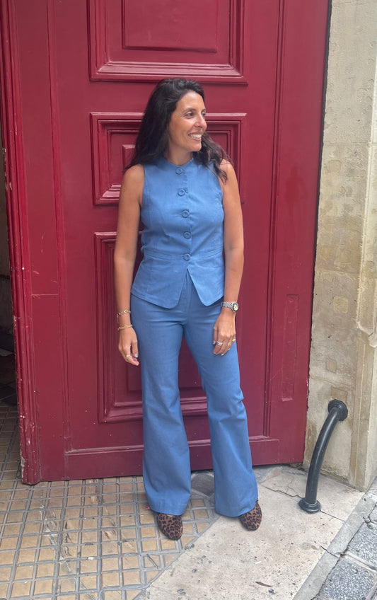 Top TEDDY jeans bleu clair