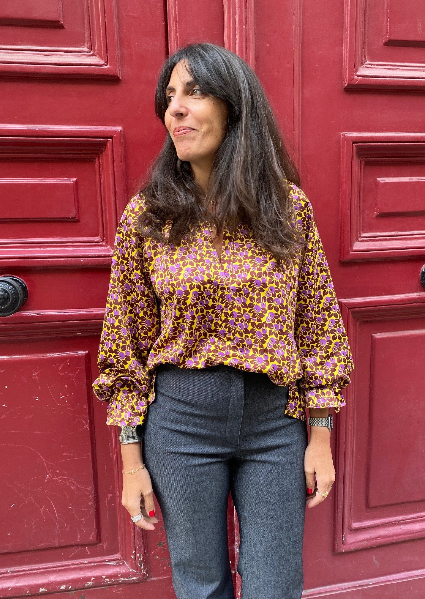 Blouse LEON print