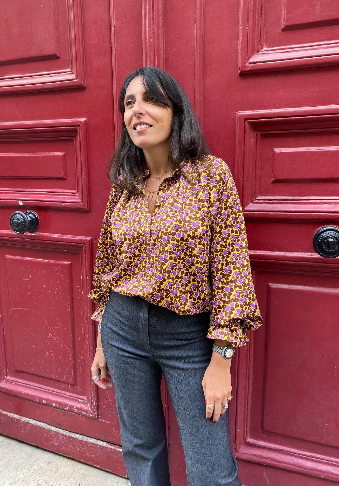 Blouse LEON print