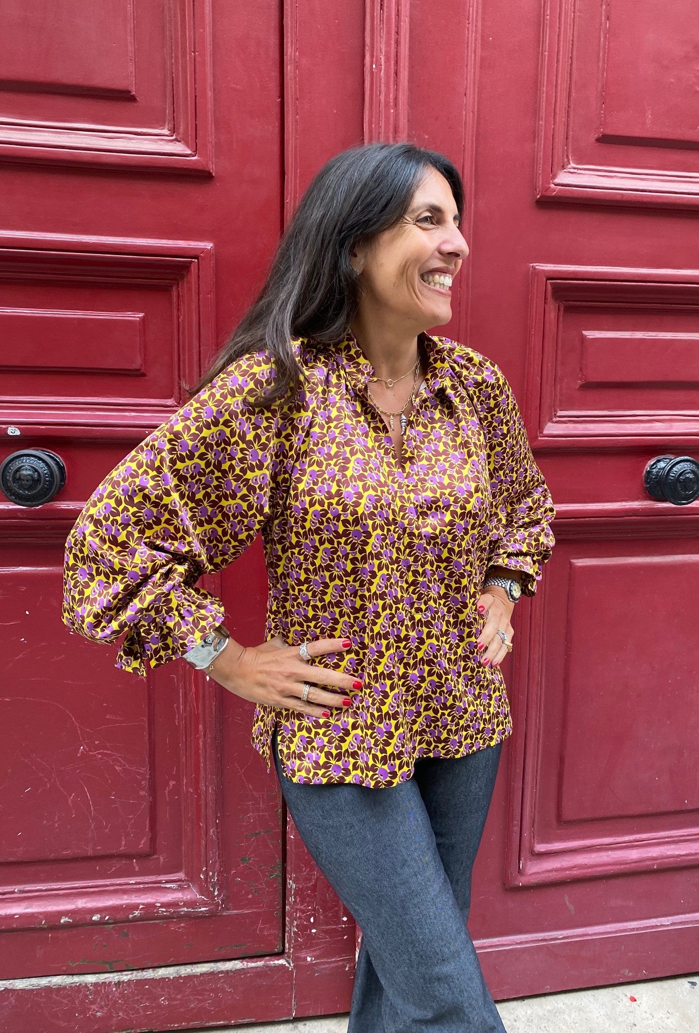 Blouse LEON print
