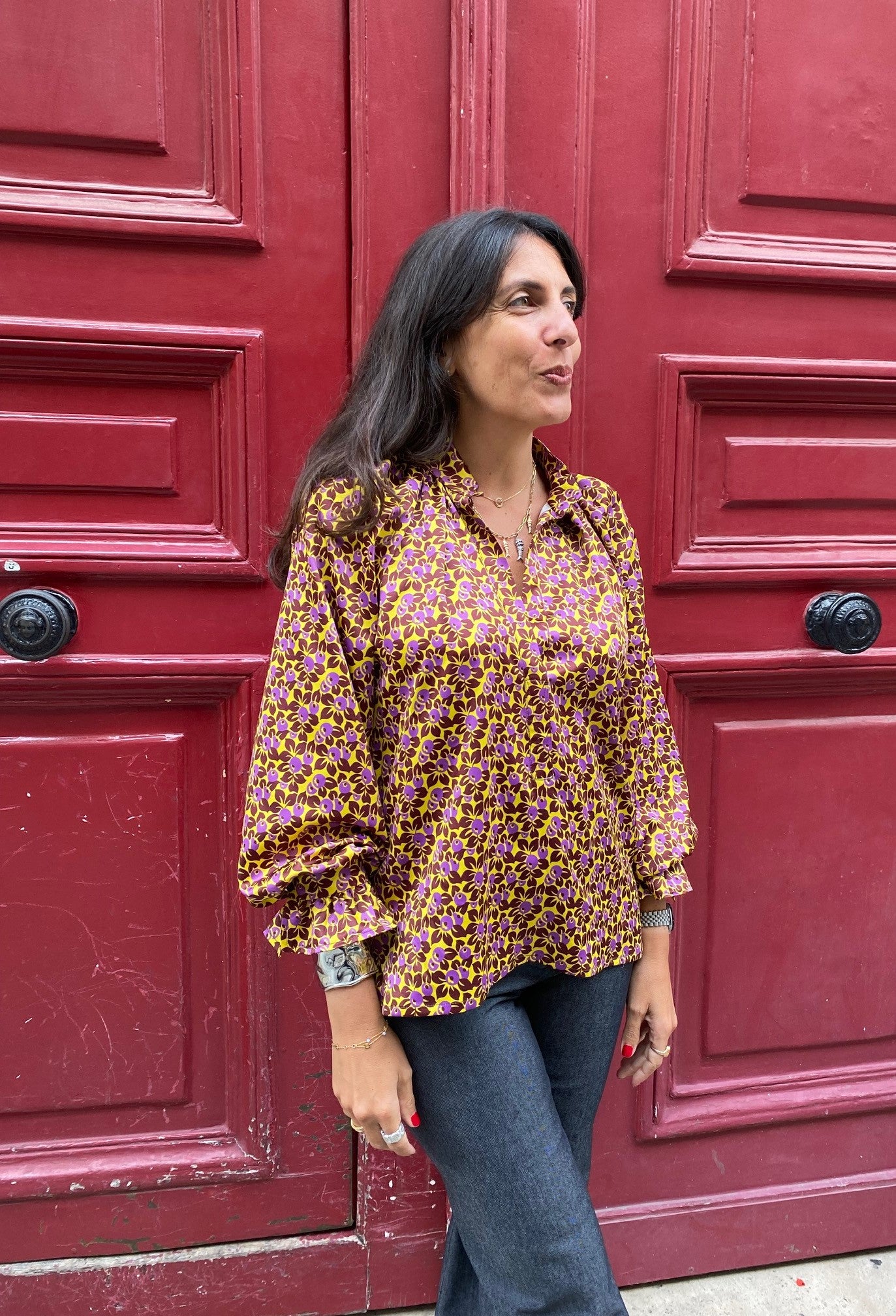 Blouse LEON print