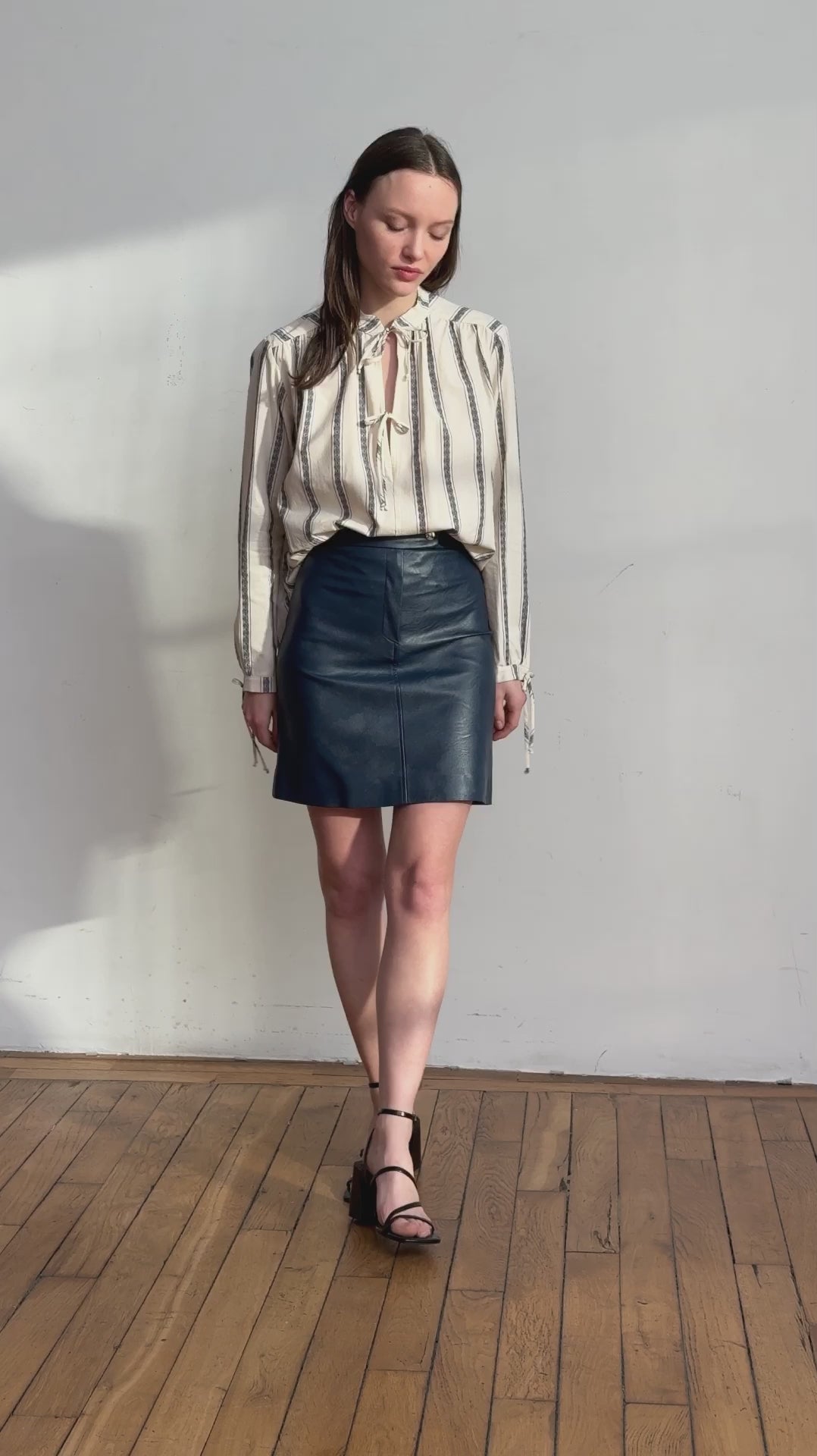 Jupe simili cuir bleu online